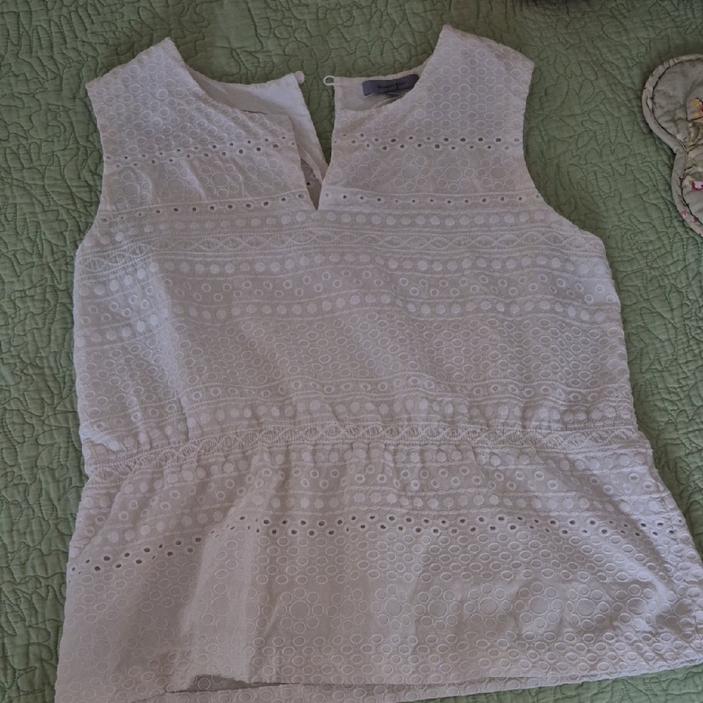 Classiques Entier White Eyelet Blouse